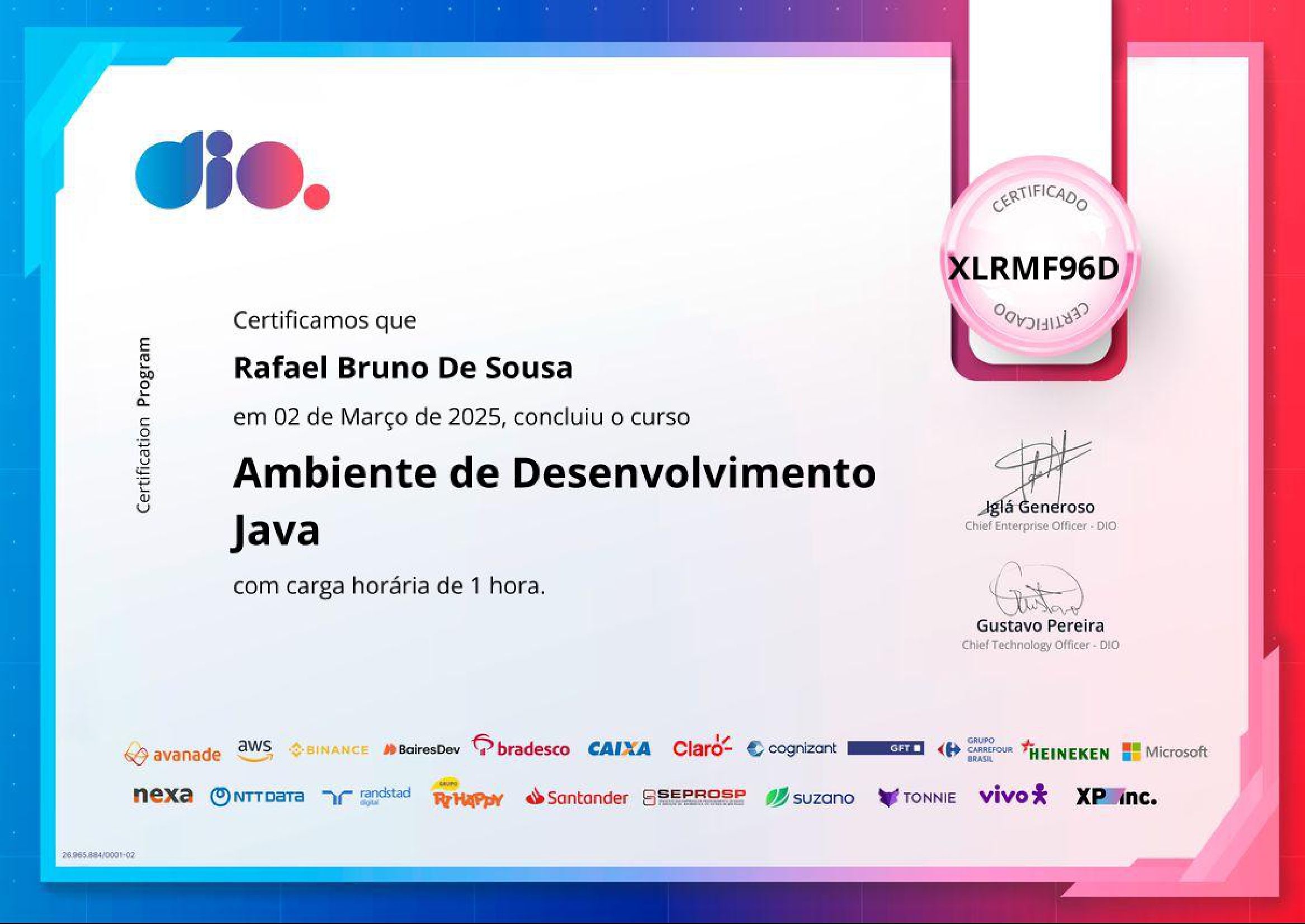 Certificado de Desenvolvimento Web