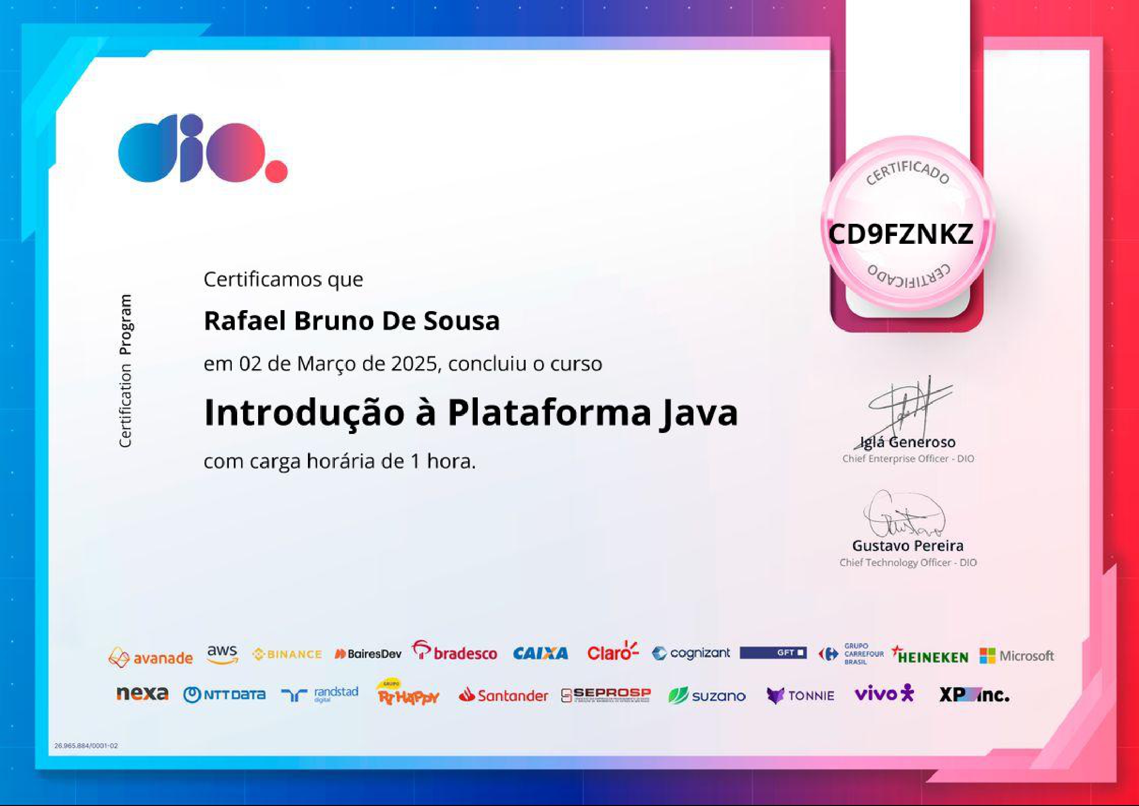 Certificado de Desenvolvimento Web
