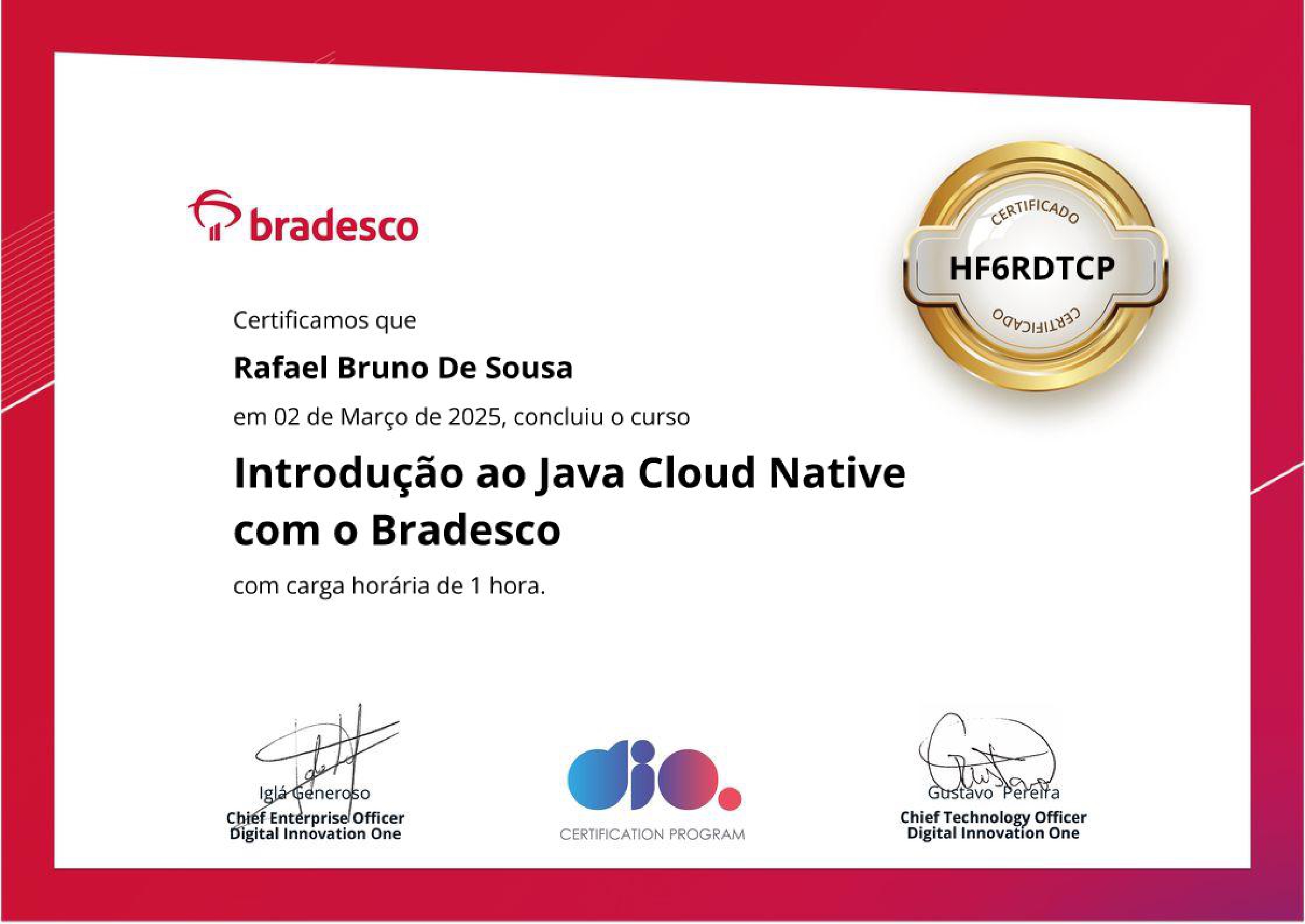 Certificado de Desenvolvimento Web